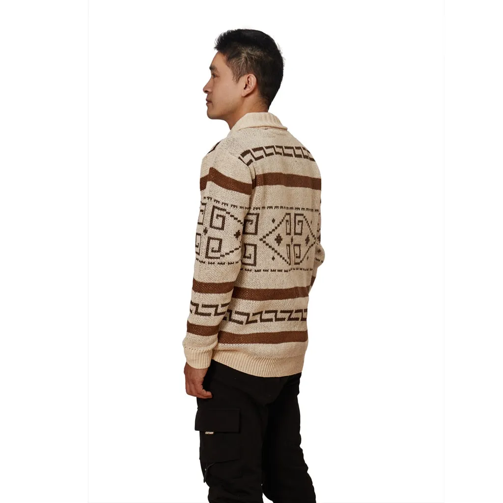 The Big Lebowski Jacquard Cardigan The Dude Mens Knitted Sweater