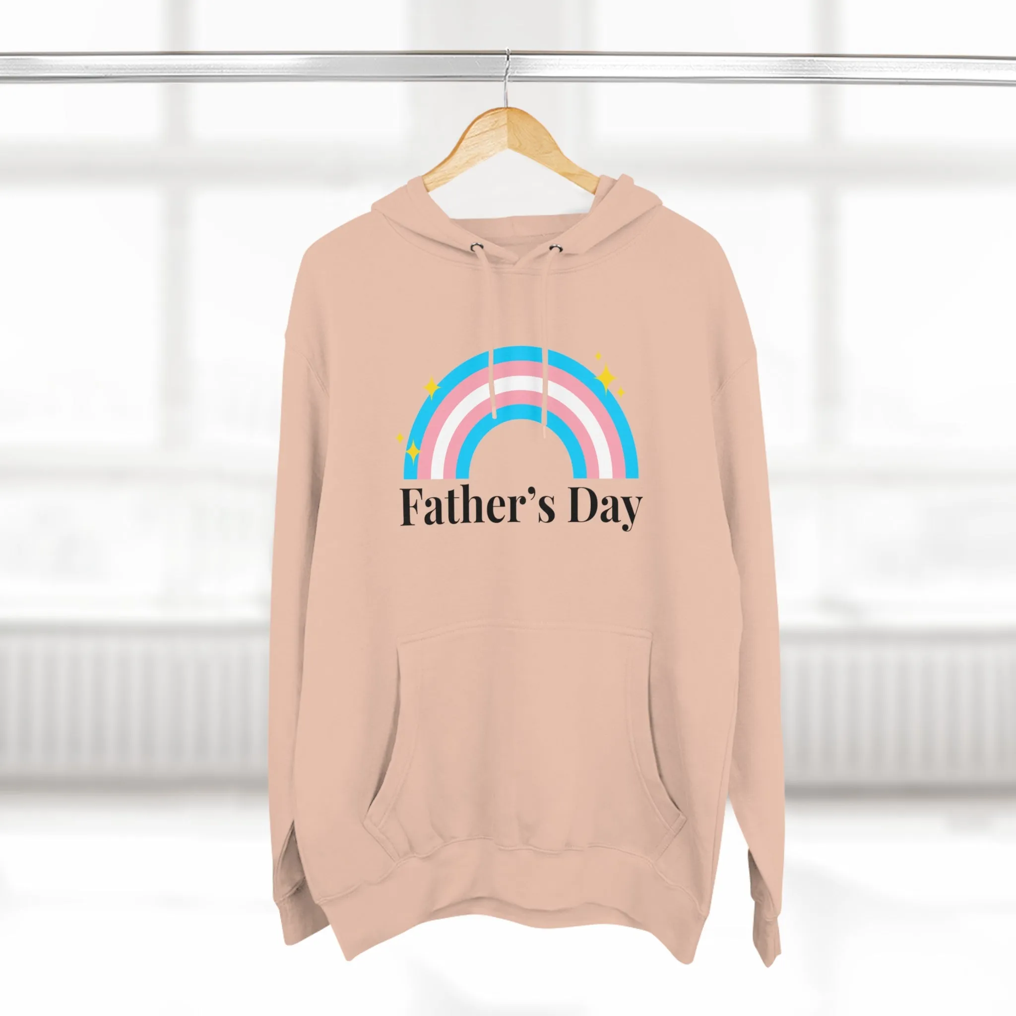 Transgender Pride Flag Unisex Premium Pullover Hoodie - Father's Day