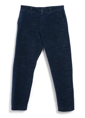 TYGE | Wide Cut Cropped Trousers | Velvet Indigo