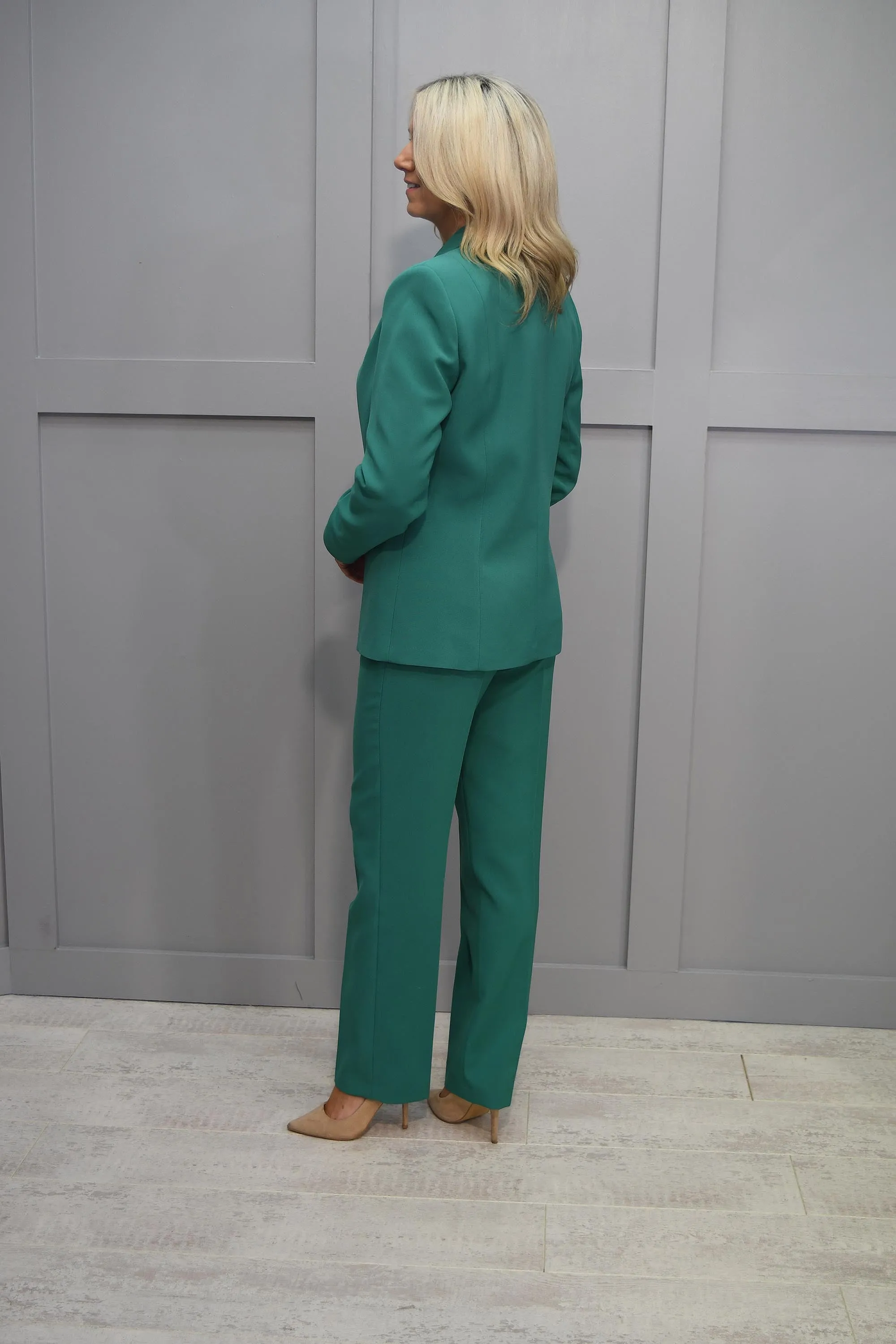 Via Veneto Emerald Green Suit Blazer - 602 Dolores